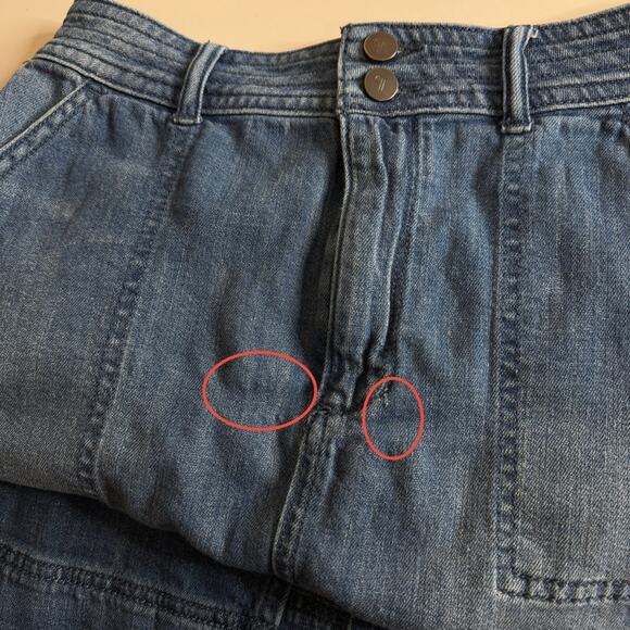 Anthropologie Pilcro Utility Denim Skirt with‎ Split Hem Women’s Size 4 - Picture 7 of 10